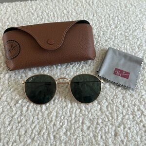 Rayban Round Metal Polarized Sunglasses